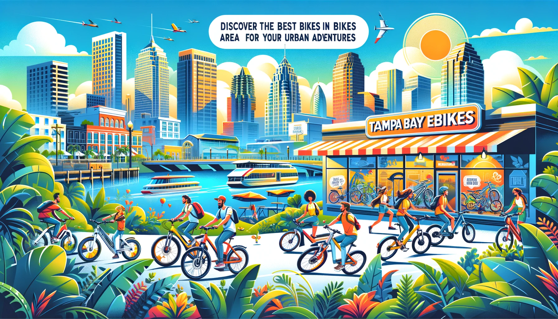 This vibrant image highlights the excitement and exploration of urban eBike adventures.