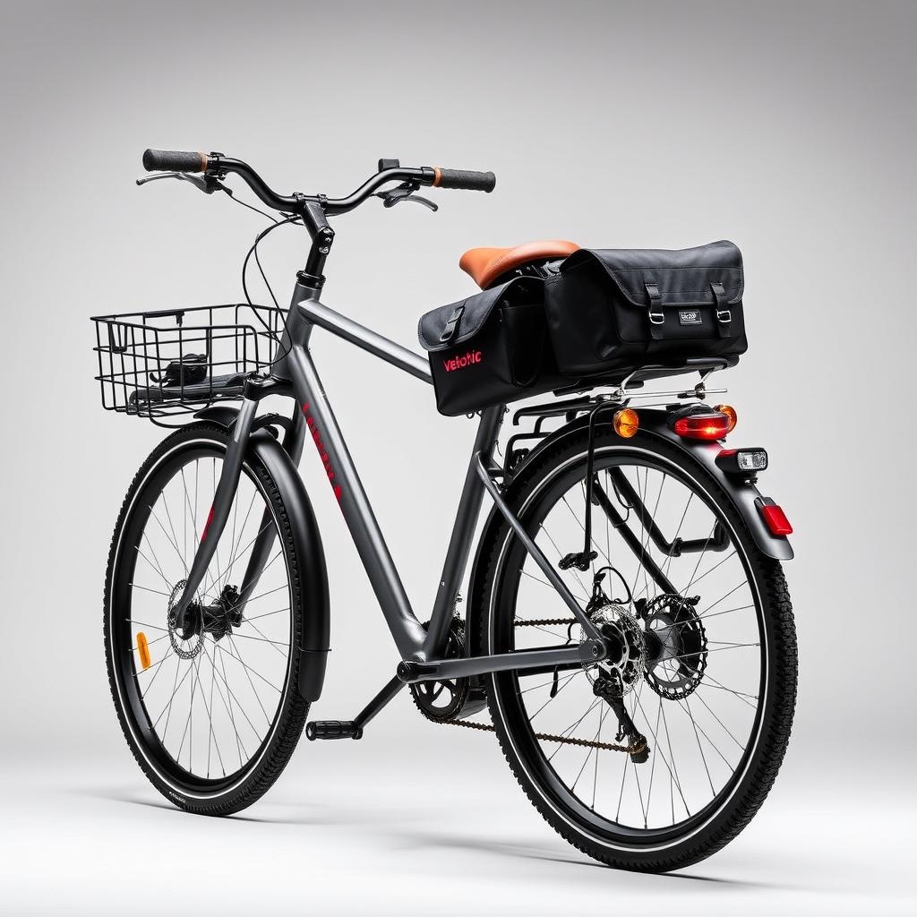 Velotric Nomad 2X set up for commuting with accessories Velotric Nomad 2X set up for commuting with accessories