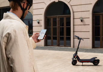 Segway ZT3 Pro eKickScooter Apple Find My feature shown on iPhone