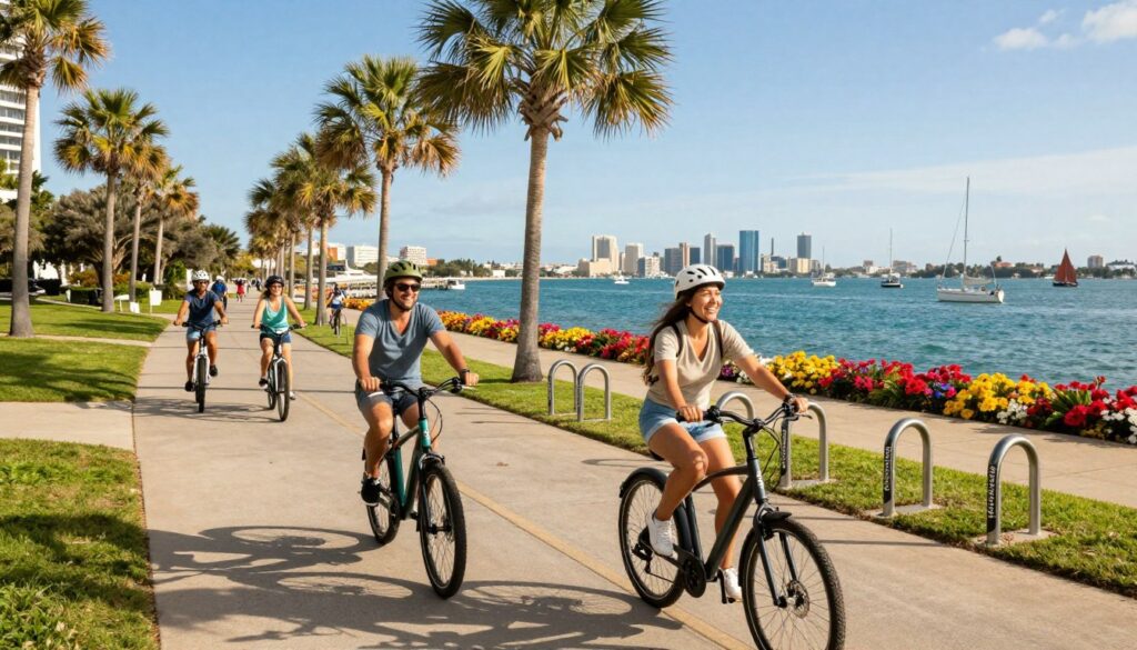 St. Petersburg waterfront eBiking
