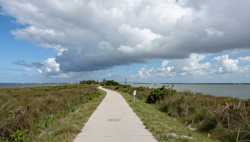 Aventon Ramblas on Courtney Campbell Causeway