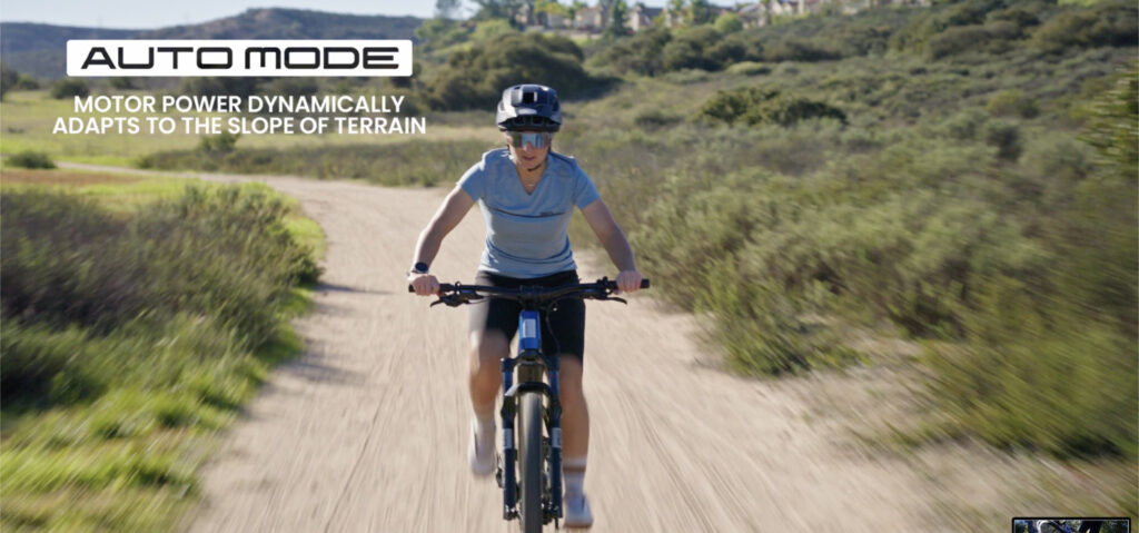 Close-up of Aventon Ramblas frame showing motor and battery integration