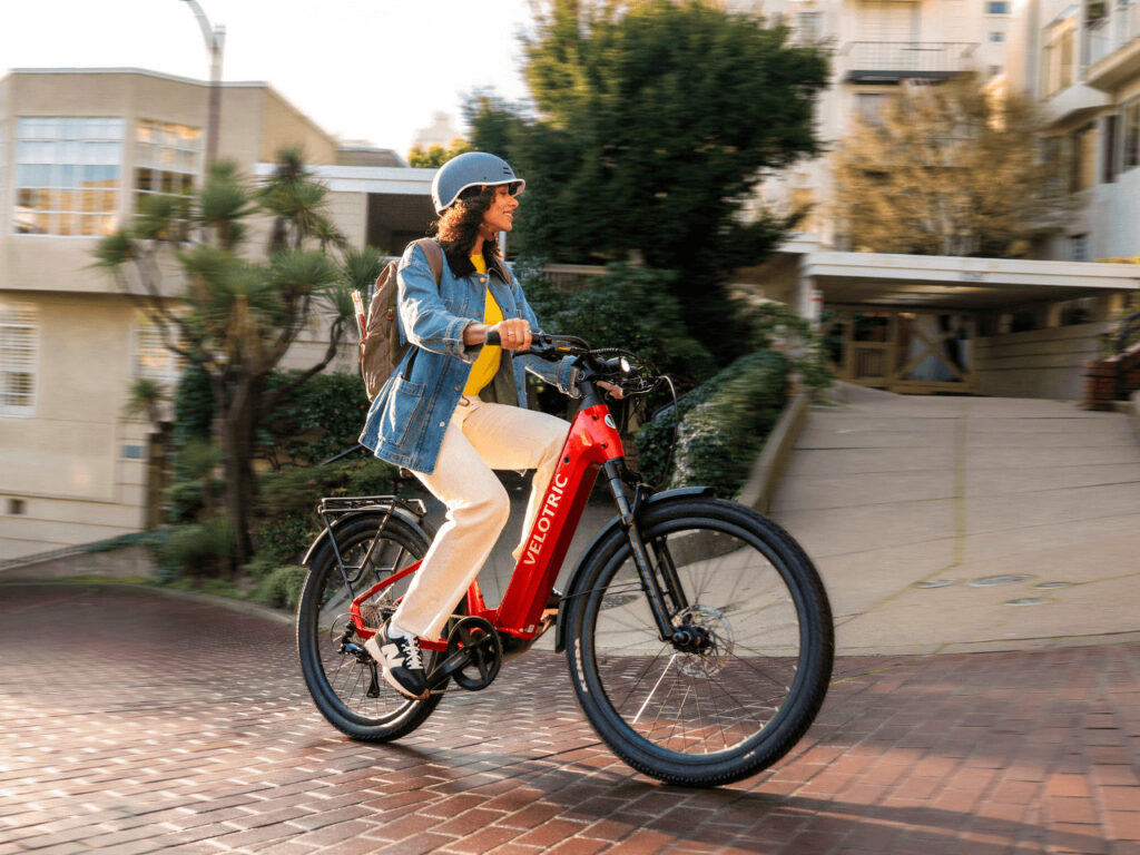 Tampa Bay eBikes showroom with Velotric Discover 3 models available for test rides