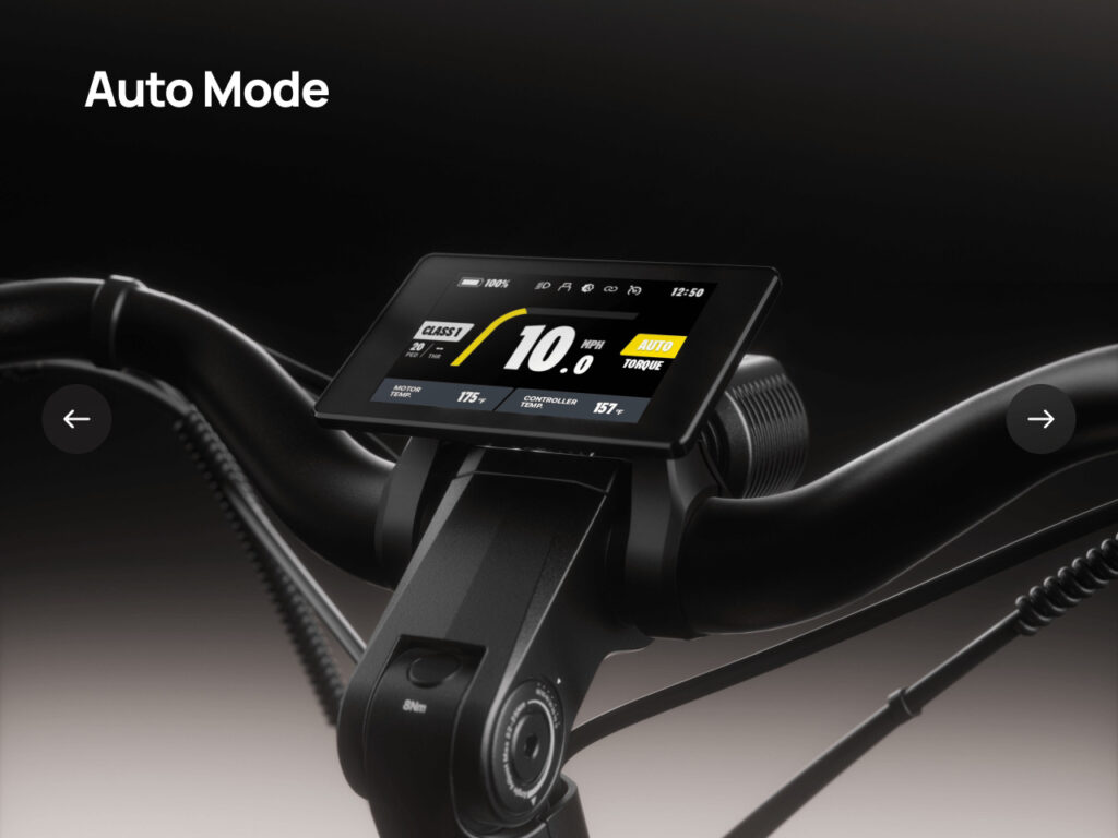 Velotric Discover M display showing SensorSwap interface