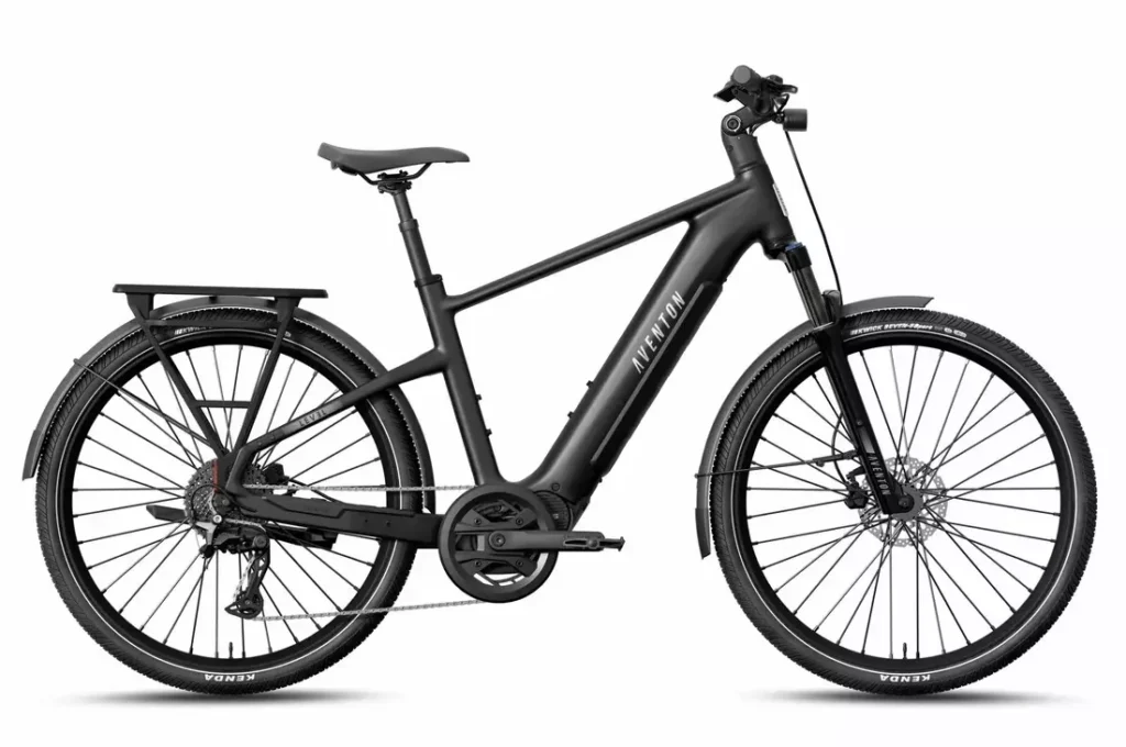 Aventon Level 4 ADV in Matte Black with rack and fenders Aventon Level 4 ADV in Matte Black with rack and fenders