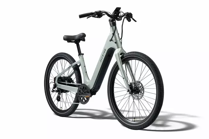 Aventon Pace 5 REC step-through electric bike in Glacier Mint