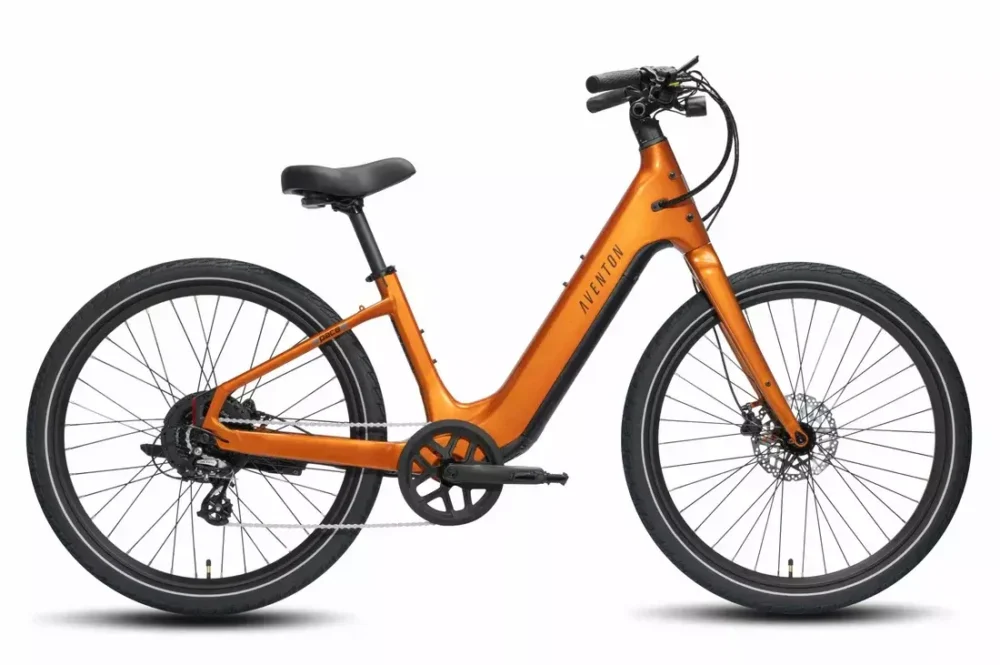 Aventon Pace 5 REC step-through electric bike in Koi, side view
