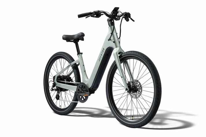 Aventon Pace 5 REC in Glacier Mint, front three-quarter view Aventon Pace 5 REC in Glacier Mint, front three-quarter view