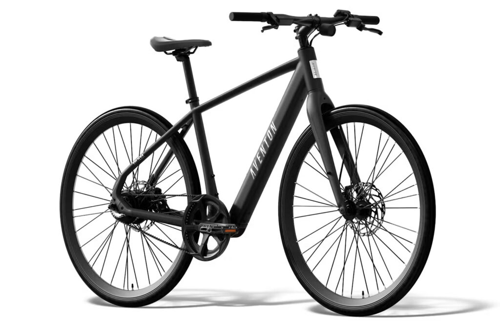 Aventon Soltera 3 ADV in Matte Midnight Black, front three-quarter view